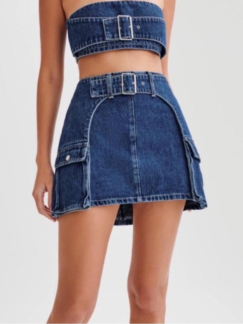 NWT Meshki Rowena Denim Skirt